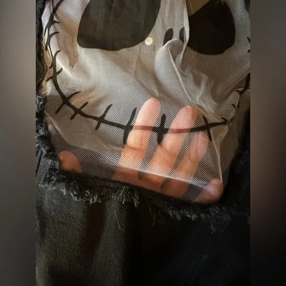 Disney Jack Skellington Black Denim Jacket The Nightmare Before Christmas - Picture 7 of 9